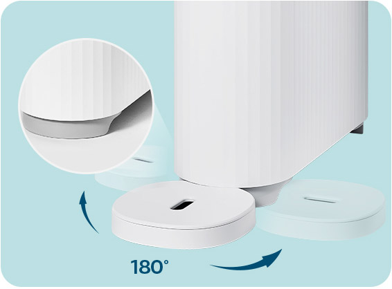 180 degree rotation tray