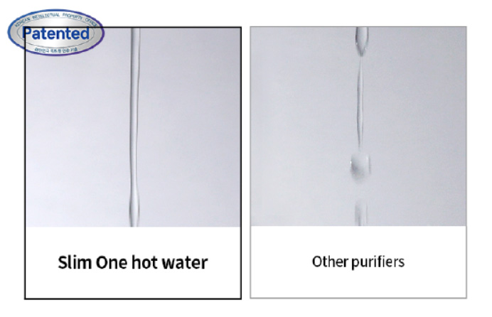 Wells Slim One splash-free hot water stream